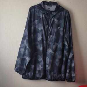 Old Navy Youth Gray Camouflage Windbreaker